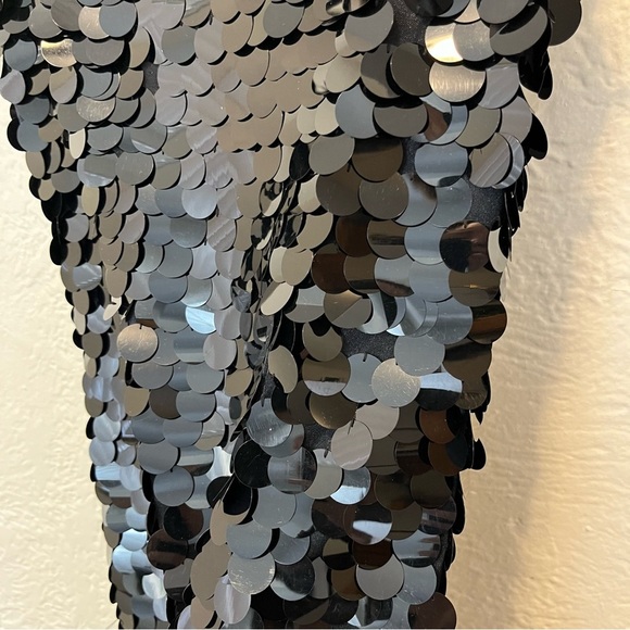 Vintage Rampage Paris Dress Small Black Sequin Beaded Embellished S - Picture 4 of 8